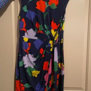Size 6 multicolored wrap dress